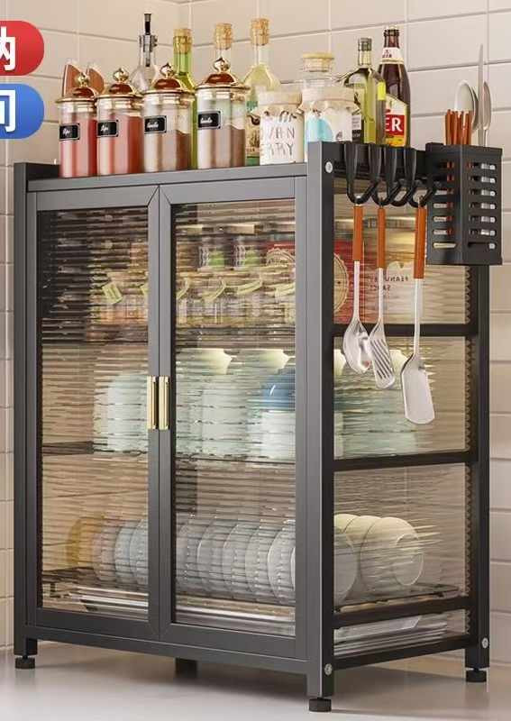 3 STEPS CUPBOARD DISH RACK WITH COVER